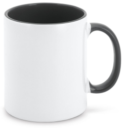 Ceramic Mug with Black Handle