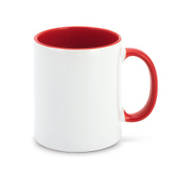Ceramic Mug with Red Handle