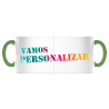 Ceramic Mug with Green Handle