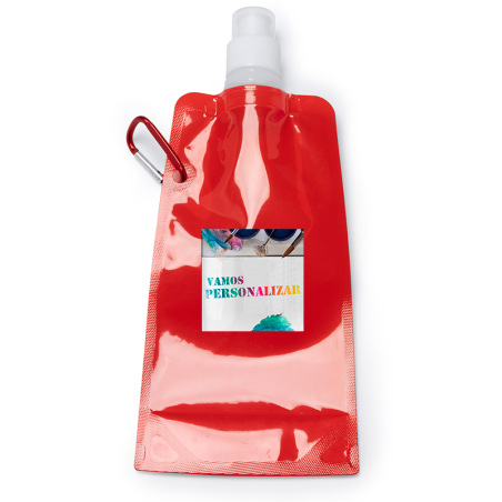Personalized Zipi red collapsible bottle