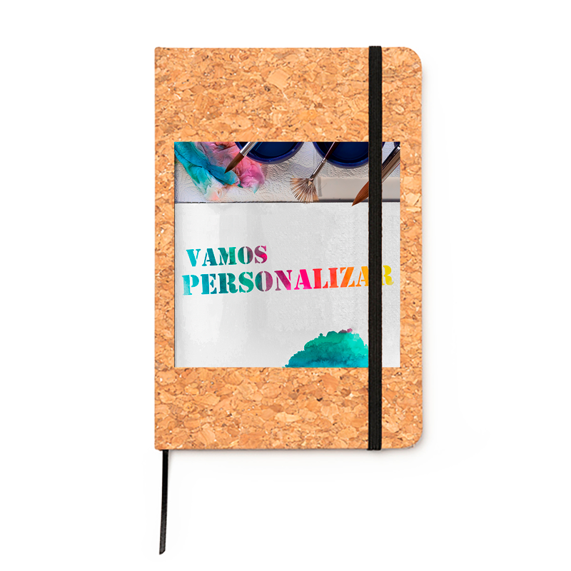 Personalized A5 notebook with cork cover