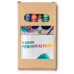 Personalized 6-Pack Wax Crayons in Custom Cardboard Box – The Perfect Kids' Gift